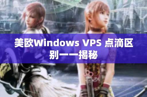 美欧Windows VPS 点滴区别一一揭秘