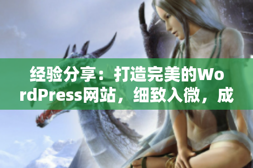 经验分享：打造完美的WordPress网站，细致入微，成就非凡