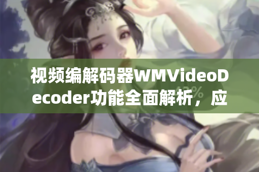 视频编解码器WMVideoDecoder功能全面解析，应用技巧分享(1)