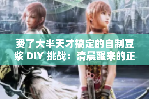 费了大半天才搞定的自制豆浆 DIY 挑战：清晨醒来的正确姿势