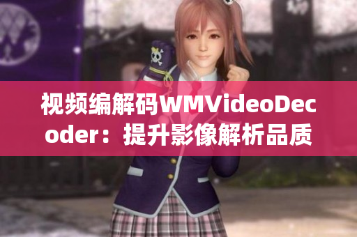 视频编解码WMVideoDecoder：提升影像解析品质(1)