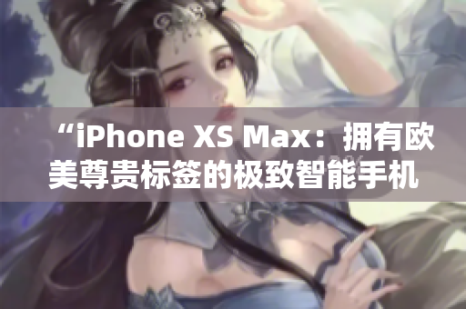 “iPhone XS Max：拥有欧美尊贵标签的极致智能手机”