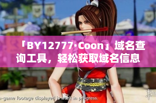 「BY12777·Coon」域名查询工具，轻松获取域名信息