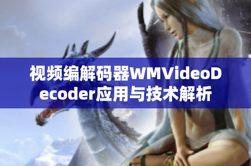 视频编解码器WMVideoDecoder应用与技术解析