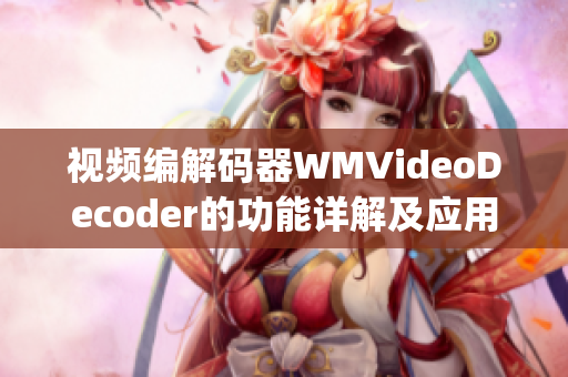 视频编解码器WMVideoDecoder的功能详解及应用场景介绍(1)