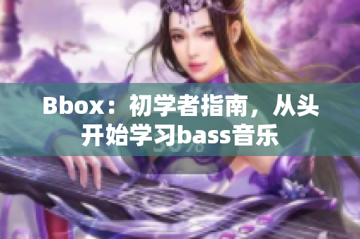 Bbox：初学者指南，从头开始学习bass音乐