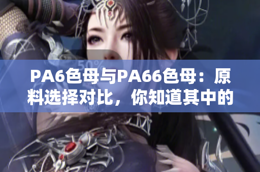 PA6色母与PA66色母：原料选择对比，你知道其中的区别吗？