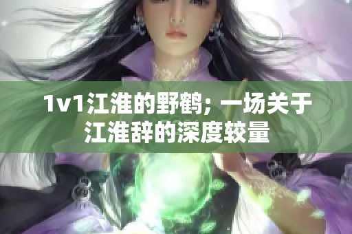 1v1江淮的野鹤; 一场关于江淮辞的深度较量