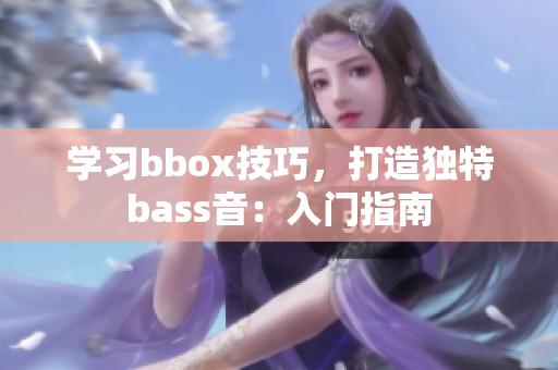 学习bbox技巧，打造独特bass音：入门指南