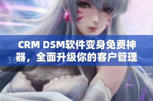 CRM DSM软件变身免费神器，全面升级你的客户管理体验